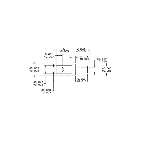 Concord Electronics MIL NON-INS TURRET TERM, 0.206" L, 0.052" ± , 15-104-3-05-500 15-104-3-05